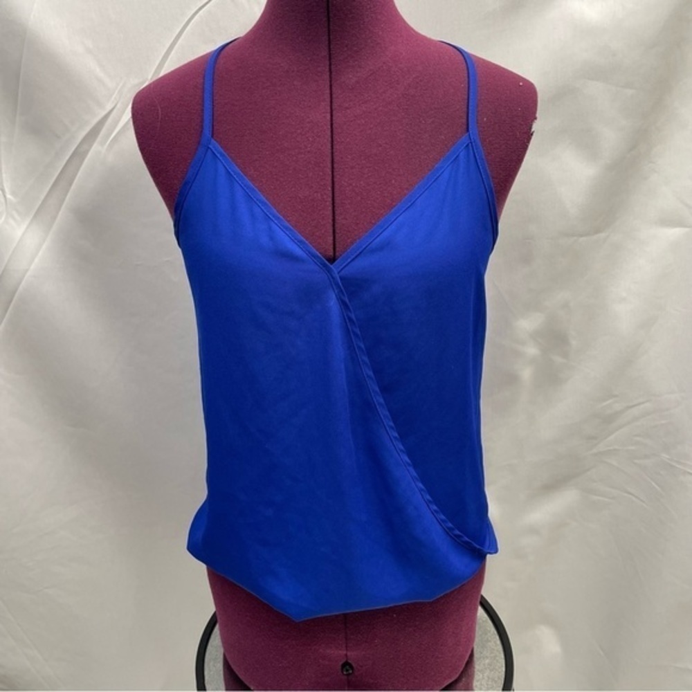 Thin royal blue lily white xs top